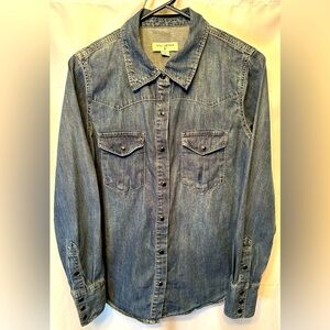 NILI LOTAN x Target Women's Western Snap Button Denim Collared Shirt Size M